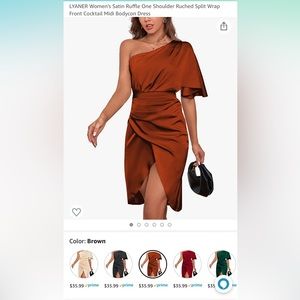 Lyaner Satin One Shoulder Dress